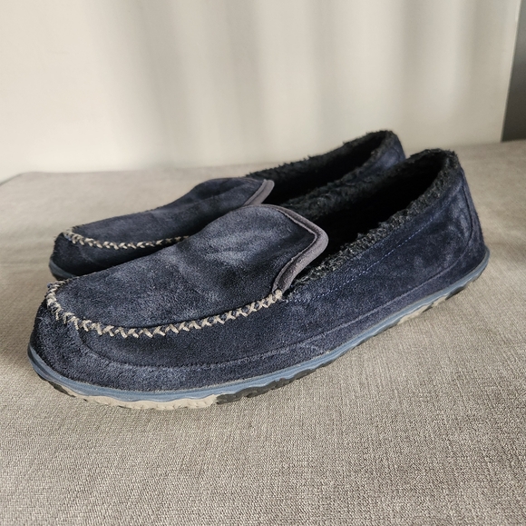 L.L.Bean Mountain Slippers Navy sz 12 - Picture 1 of 8